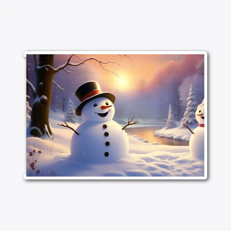 "Jolly Frost: The Cheerful Snowman"