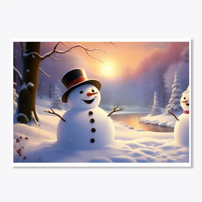 "Jolly Frost: The Cheerful Snowman"